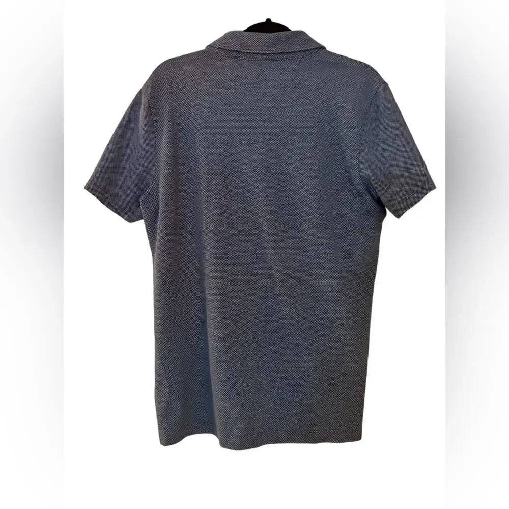 Banana Republic Mens Performance Pique Polo Standard Fit Navy, size M
